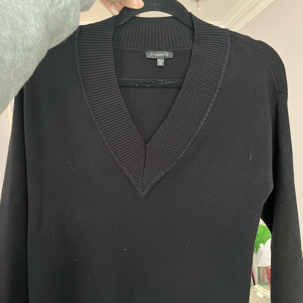 Dynamite black v-neck sweater